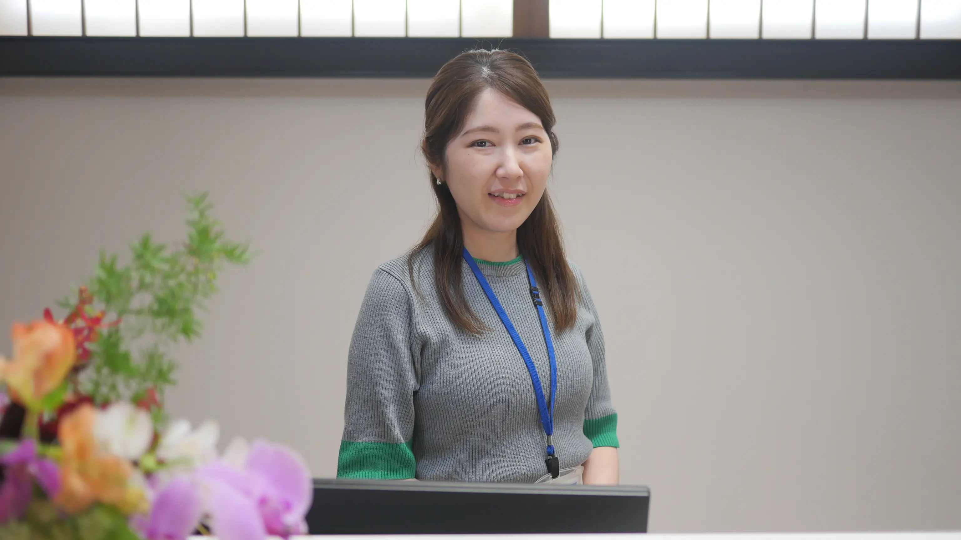 新しい仲間へのメッセージを語る翁長さん